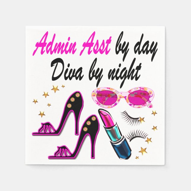 DAZZLING ADMIN ASST DIVA NAPKINS (Front)