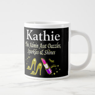 DAZZLING ADMIN ASST GOLD CUSTOMIZED MUG