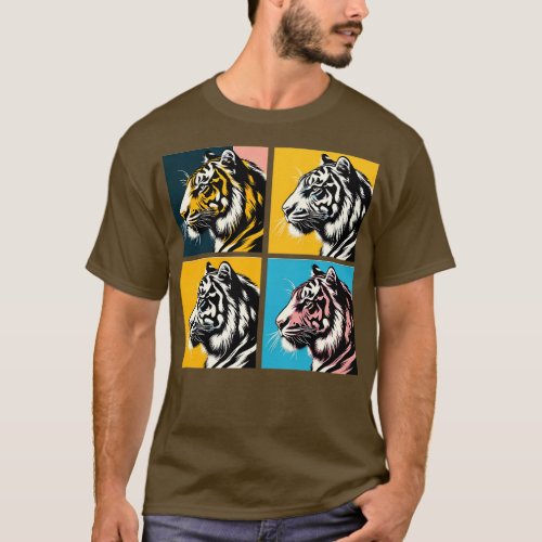 Dazzling Art Tiger Print Unleash the Power of Art  T_Shirt