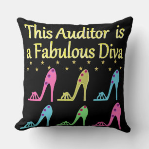 DAZZLING AUDITOR DIVA DESIGN THROW PILLOW