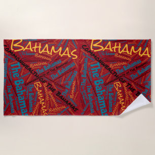 Dazzling Bahamas Flag Colors Patriotic Beach Towel