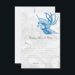 Dazzling Blue Bird & Floral Wedding Advice Cards<br><div class="desc">Stylish and elegant Dazzling Blue Bird & Floral Wedding Advice & Wishes Cards.</div>
