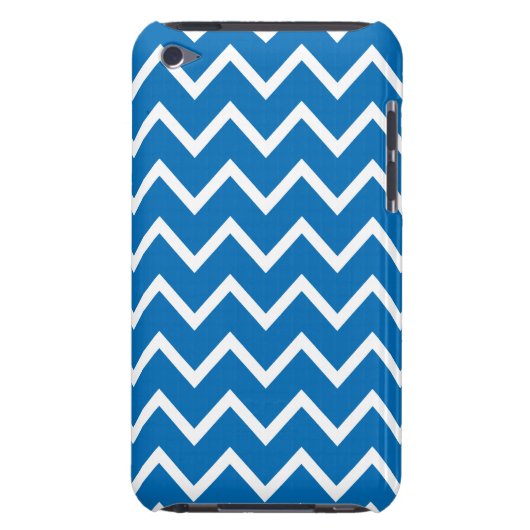Dazzling Blue Chevron iPod Touch G4 Case (Back)