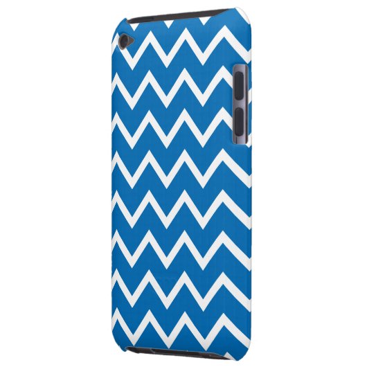 Dazzling Blue Chevron iPod Touch G4 Case (Back Left)