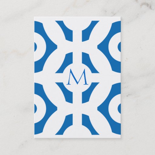 Customizable Dazzling Blue Geometric Pattern Business Card