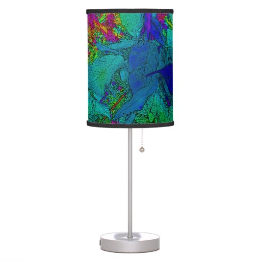 Dazzling Blue Purple and Green Table Lamp (Left)