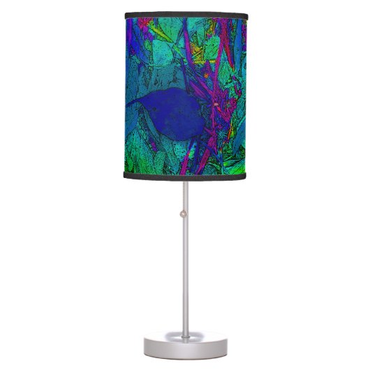Dazzling Blue Purple and Green Table Lamp (Front)
