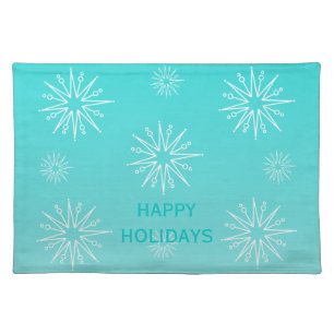 Dazzling Christmas Stars Placemat, Aqua Placemat