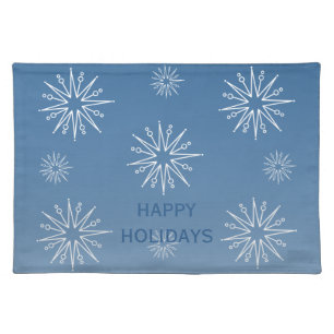 Dazzling Christmas Stars Placemat, Blue Placemat