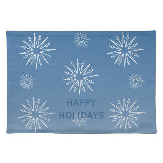 Dazzling Christmas Stars Placemat, Blue Placemat