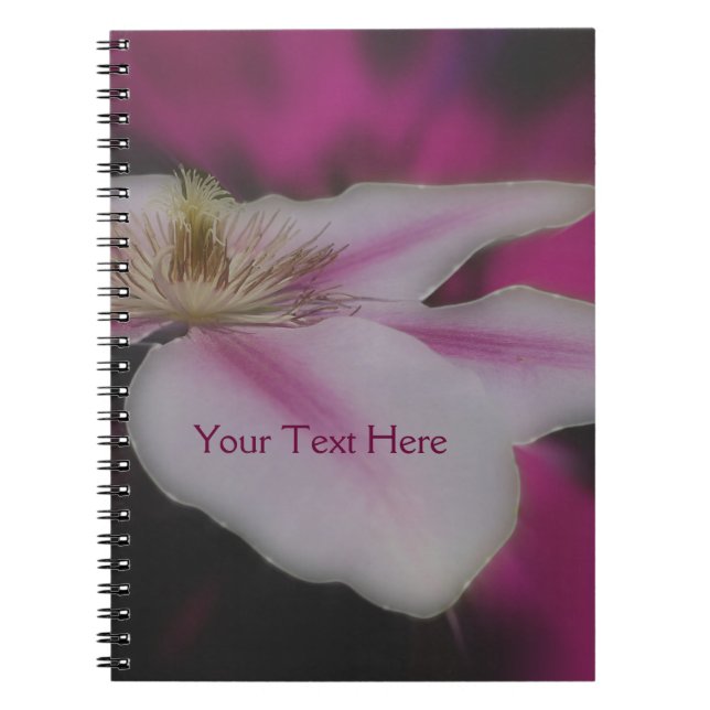 Dazzling Clematis Flower Nature Notebook (Front)