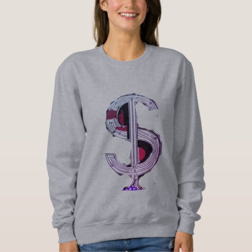 Dazzling Currency Colorful Dollar Design Sweatshirt