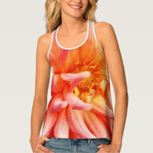 Dazzling Dahlia Flower Tank Top