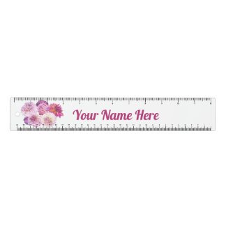 Dazzling Dahlias Personalized  Ruler