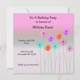 Dazzling Daisies Birthday Invitation