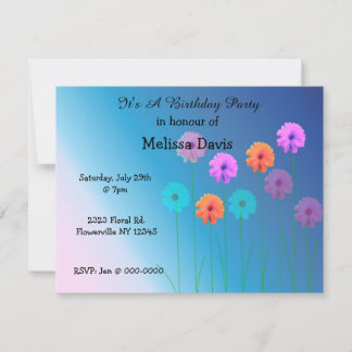 Dazzling Daisies Birthday Invitation