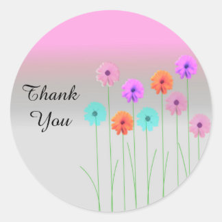 Dazzling Daisies Thank You Classic Round Sticker