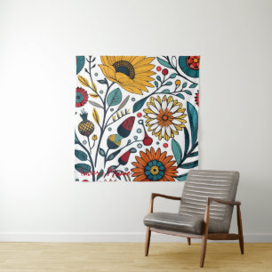 Dazzling Daisy Delight: A Floral Fashion Favorite Tapestry