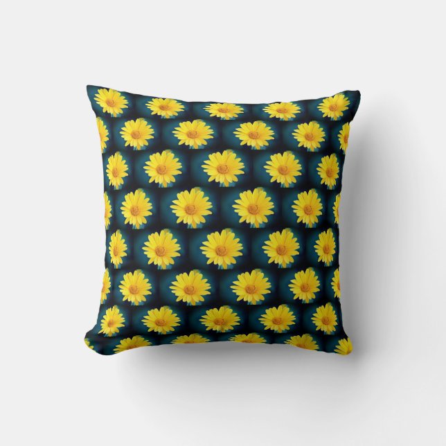 Dazzling Daisy Delights Throw Pillow (Front)