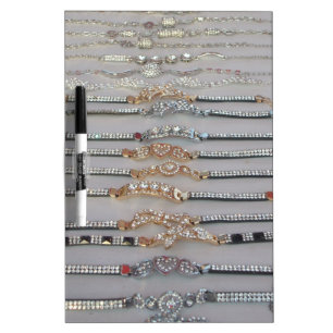 Dazzling Decorated Diamond Chain Artwork Jewelry Dry-Erase Board