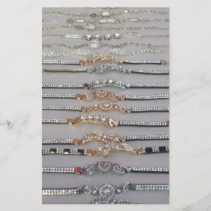 Dazzling Decorated Diamond Chain Artwork Jewelry  Stationery