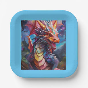 Dazzling Dragon Paper Plates