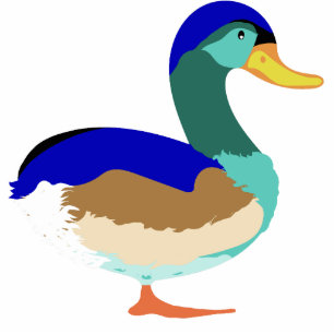 Dazzling duck: Waddle in style cutout 