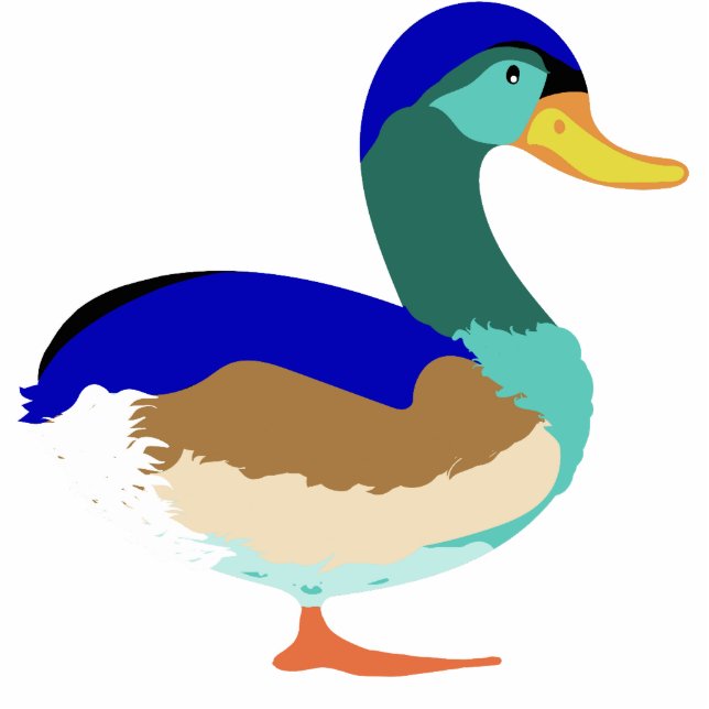 Dazzling duck: Waddle in style cutout  (Front)