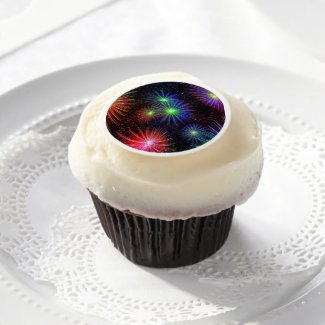Dazzling Fireworks Edible Frosting Rounds