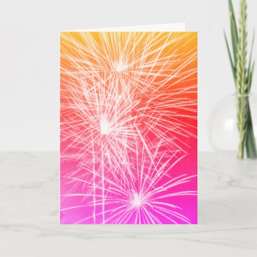 Dazzling Fireworks Happy Celibration Card