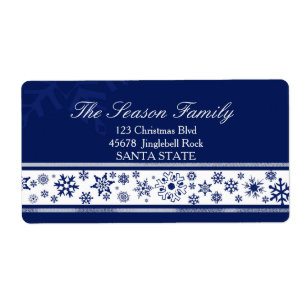 dazzling flake Holiday Address Label