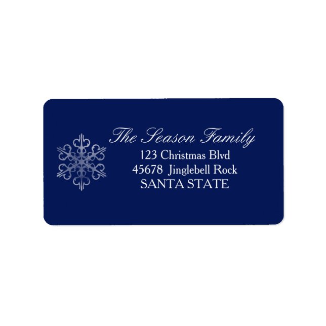 dazzling flake Holiday Address Label (Front)