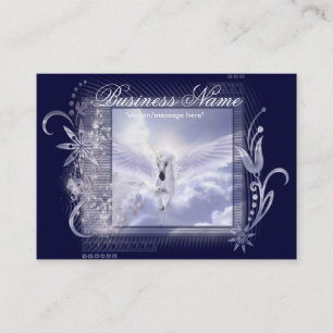 Dazzling Flying Unicorn Chubby Business Cards
