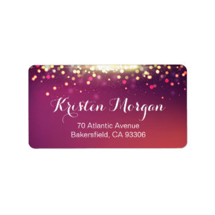 Dazzling Glamour Gold Glitter Sparkle Dots Label