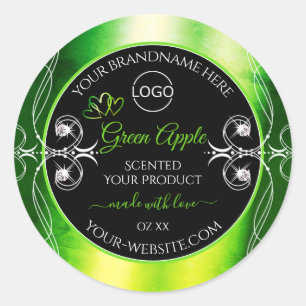 Dazzling Green Black Product Labels Jewels Logo