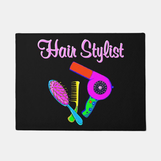 DAZZLING HAIR STYLIST TEES AND GIFTS DOORMAT (Front)
