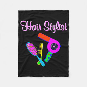 DAZZLING HAIR STYLIST TEES AND GIFTS FLEECE BLANKET