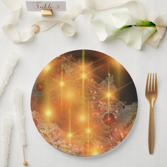 Dazzling Holiday Paper Plates (Wedding)