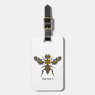 Dazzling Honey Bee Quilt Pattern Luggage Tag