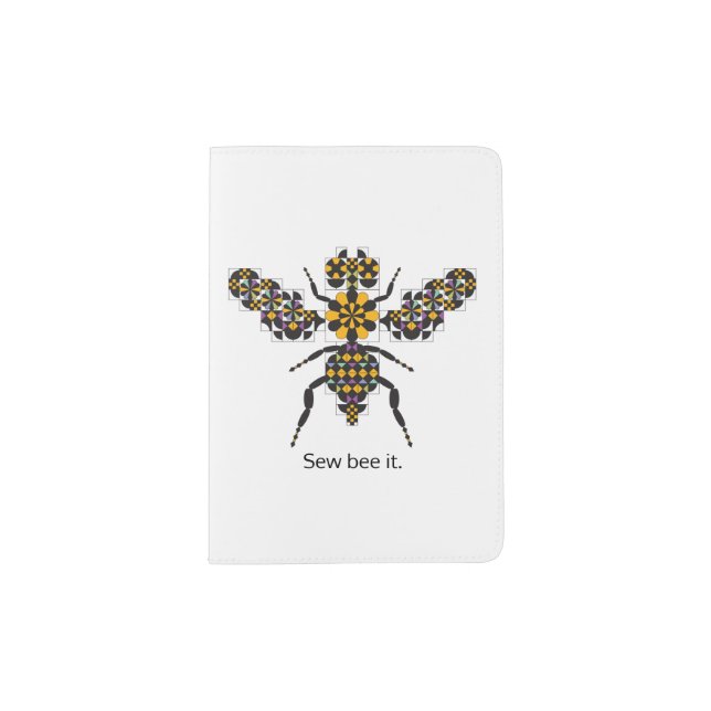Dazzling Honey Bee Quilt Pattern Passport Holder (Front)
