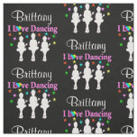 DAZZLING I LOVE DANCING PERSONALIZED BALLET FABRIC
