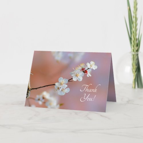 Dazzling Japanese Apricot Blossoms Thank You Card