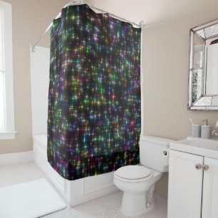 Dazzling Multicolor Stars Shower Curtain