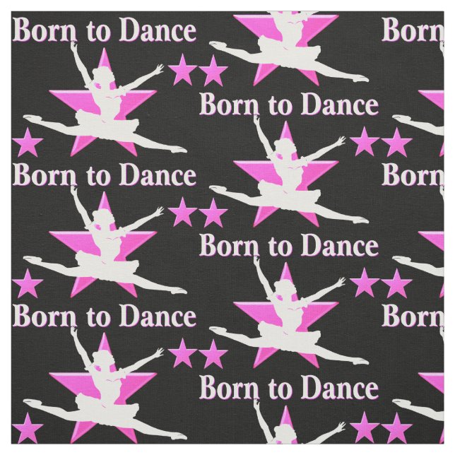 DAZZLING PINK AND BLACK BALLERINA FABRIC (Swatch)