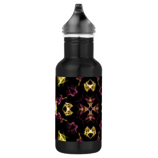 Dazzling Pink and Yellow Mandala Stainless Steel Water Bottle