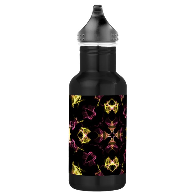 Dazzling Pink and Yellow Mandala Stainless Steel Water Bottle (Right)