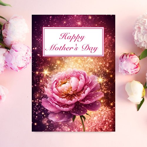 Dazzling Pink Pink Sparkles Happy Mothers Day Card