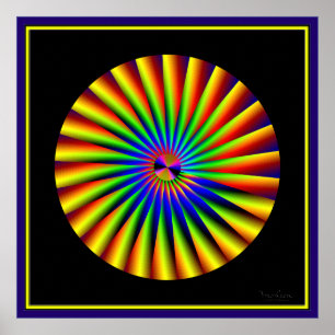 Dazzling Propeller Optical Illusion Poster