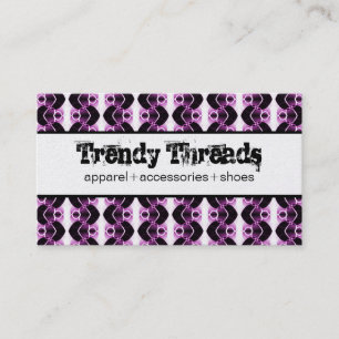 Dazzling Retro Business Card, Purple Card