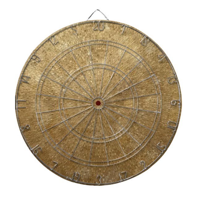 Dazzling Ripples of Gold Pattern Dart Boards (Front)